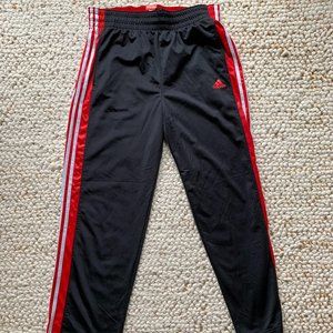 adidas® Basketball Pants L - Black with Red/White